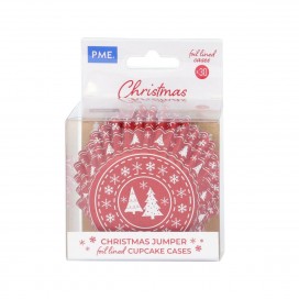 Бумажные формы для кексов "Christmas Candy Cane", PME (30 шт.)