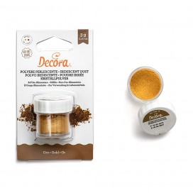 Dažai sausi (kandurinas) - aukso (Gold), 3 g, Decora