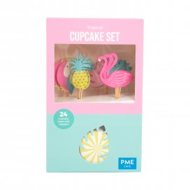 PME Cupcake Set - Tropical (24 Cases and Toppers)