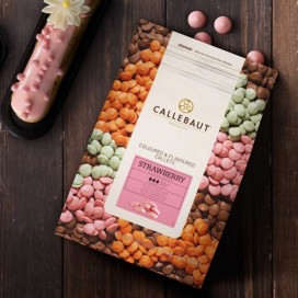 Braškių skonio šokoladas "Strawberry Callets", 200 g, Callebaut