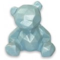 SL Edible Cake Topping Decorations - Geometric Teddy Bear Pearl Baby Blue