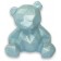 SL Edible Cake Topping Decorations - Geometric Teddy Bear Pearl Baby Blue