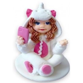 SL Edible Cake Topping Decorations - Girl with Phone