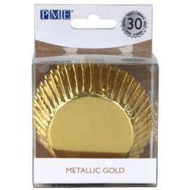 Бумажные формы для кексов "Metallic Gold", PME (30 шт.)