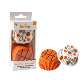 Бумажные формы для кексов "Баскетбол", Decora (36 шт.)