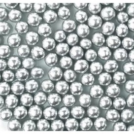 Sprinkles - Metallic silver pearls (8 mm), 80 g, On Cake