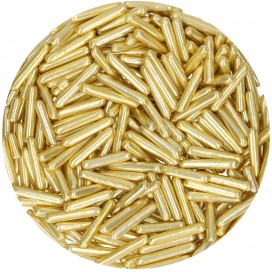 Pabarstukai "Sugar Rods Metallic Gold", 70 g, FunCakes