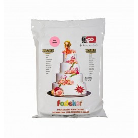 Cake coating paste (Fondant) - Pink, 1kg, Fodekor