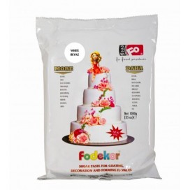 Cake coating paste (Fondant) - White, 1 kg, Fodekor