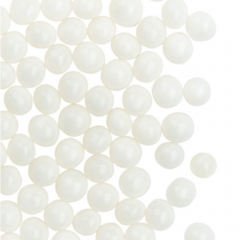 Soft Pearls White Sprinkles, 60 g, On Cake
