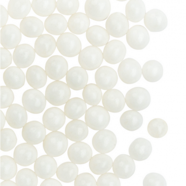 Soft Pearls White Sprinkles, 60 g, On Cake