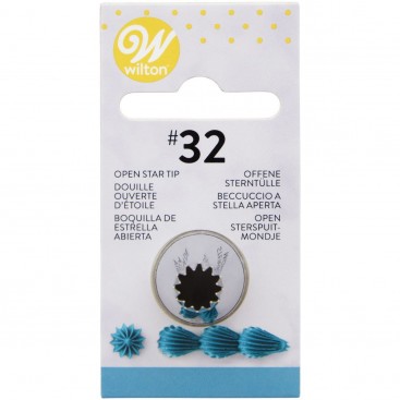 Wilton Decorating Tip Nr.032 Open Star Carded