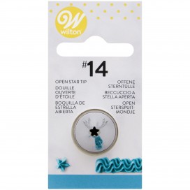 Wilton Decorating Tip Nr.014 Open Star Carded