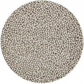 Pabarstukai - perlai sidabriniai (2 mm), 80 g, FunCakes