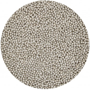Pabarstukai - perlai sidabriniai (2 mm), 80 g, FunCakes