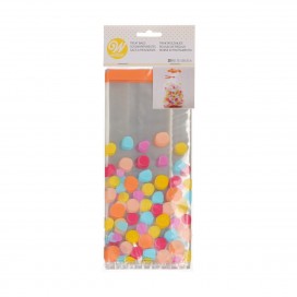 Пластиковые пакетики с зажимом "Dots", 10x24 см, Wilton (20 шт.)