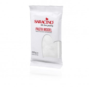 Сахарная мастика для моделирования - белый (White), 250 г, Saracino