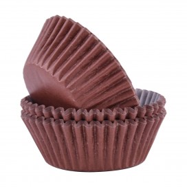 Keksiukų popierėliai - Šokoladinė ruda (Chocolate brown), PME (60vnt.)