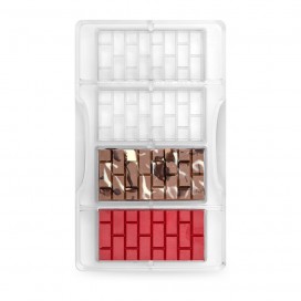 Polycarbonate Chocolate Mould - Bricks Bar