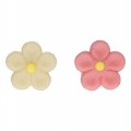 Съедобные украшения - Марципановые цветы (Ромашки), Розово-белые (White/Pink), FunCakes (12 шт.)