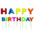 Žvakučių rinkinys spalvotas"Happy Birthday ", ( 13vnt.)PME