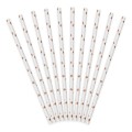 Paper straws - Stars Rose gold, 19.5 cm. PartyDecor(10 pcs.)