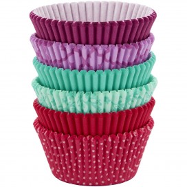 Cupcake papers - pink, purple and turquoise, Wilton (150 pcs.)