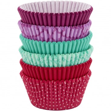 Cupcake papers - pink, purple and turquoise, Wilton (150 pcs.)