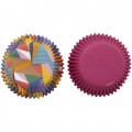 Cupcake papers - multi-colored triangles Wilton (75 pcs.)