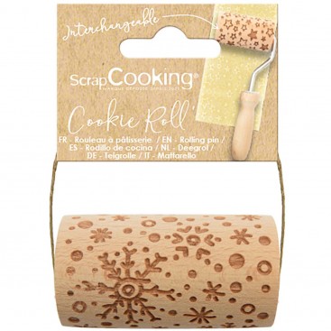 Sausainių įspaudų medinis antgalis "Snaigutės", ScrapCooking (1 vnt.)