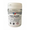 Dry paint (kandurin) -  new silver glitter, 20 g, Food Colours