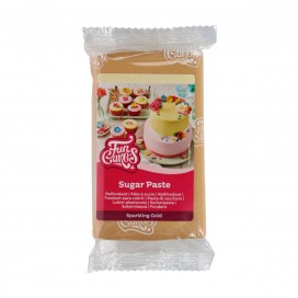 Cukrinė masė – blizgantis auksas (Sparkling Gold), 250 g, FunCake