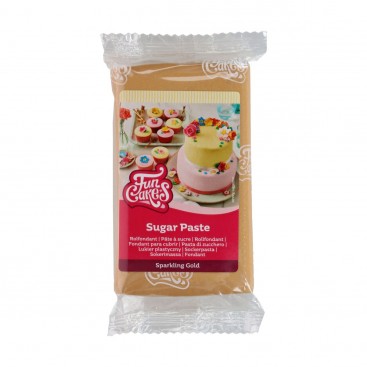 Sugar paste -Sparkling Gold, 250 g, FunCake