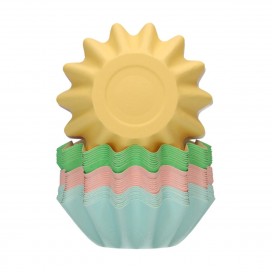 Pasteliniai spalvoti standūs kepimo krepšeliai,  48 vnt., FunCakes