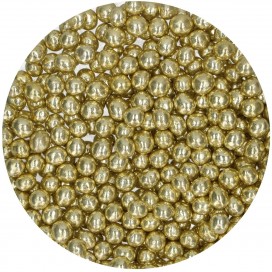 FunCakes Crispy Choco Pearls - Metallic Yellow 60g