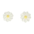 Valgomos dekoracijos - baltos ramunės "White Daisies", 16 vnt., FunCakes