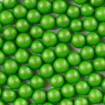 Light Green Pearl Sprinkles (7 mm), 60 g, On Cake
