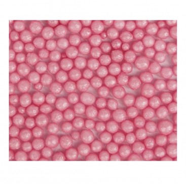 Pabarstukai -  mini perlai rožiniai (~4mm), 60 g, On Cake