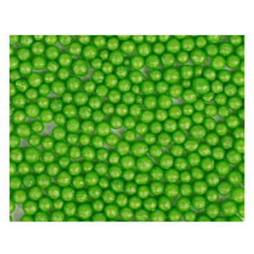 Pabarstukai -  mini perlai šviesiai žalia (~4mm), 60 g, On Cake