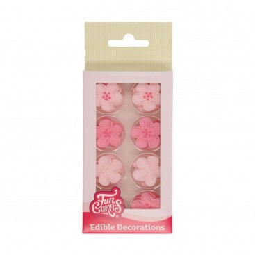 Съедобные декорации - цветы розовые, FunCakes (24 шт.)