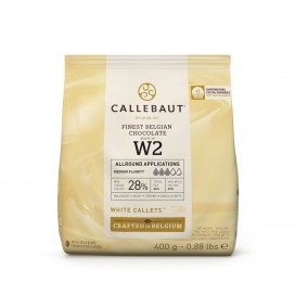 Baltasis šokoladas "W2  28%", 400 g, Callebaut