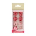 Valgomos dekoracijos - gėlytės rožinės "Pink Blossoms", FunCakes (64 vnt.)