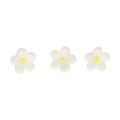 Valgomos dekoracijos - gėlytės baltos "White Blossoms", FunCakes (64 vnt.)