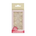 Valgomos dekoracijos - gėlytės baltos "White Blossoms", FunCakes (64 vnt.)