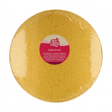 Padėklas apvalus - auksinė (Gold), ø30,5 cm, 12 mm, FunCakes