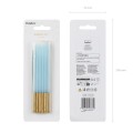 Candle Set "Blue/Gold" , PartyDeco (12 pcs.)