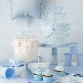 Candle Set "Blue/Gold" , PartyDeco (12 pcs.)