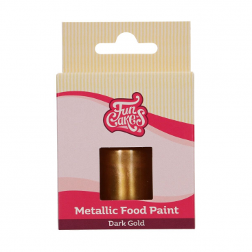 Metalinė maistinė dažai „Tamsi auksinė“, 30 ml FunCakes