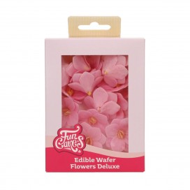Valgomos vaflinės gėlės FunCakes Hydrangea Pink Small, 18 vnt.