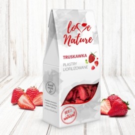 Liofilizuotos braškės, 20 g – Love Nature